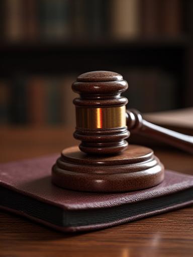 Detall d'un mall de jutge i codis legals